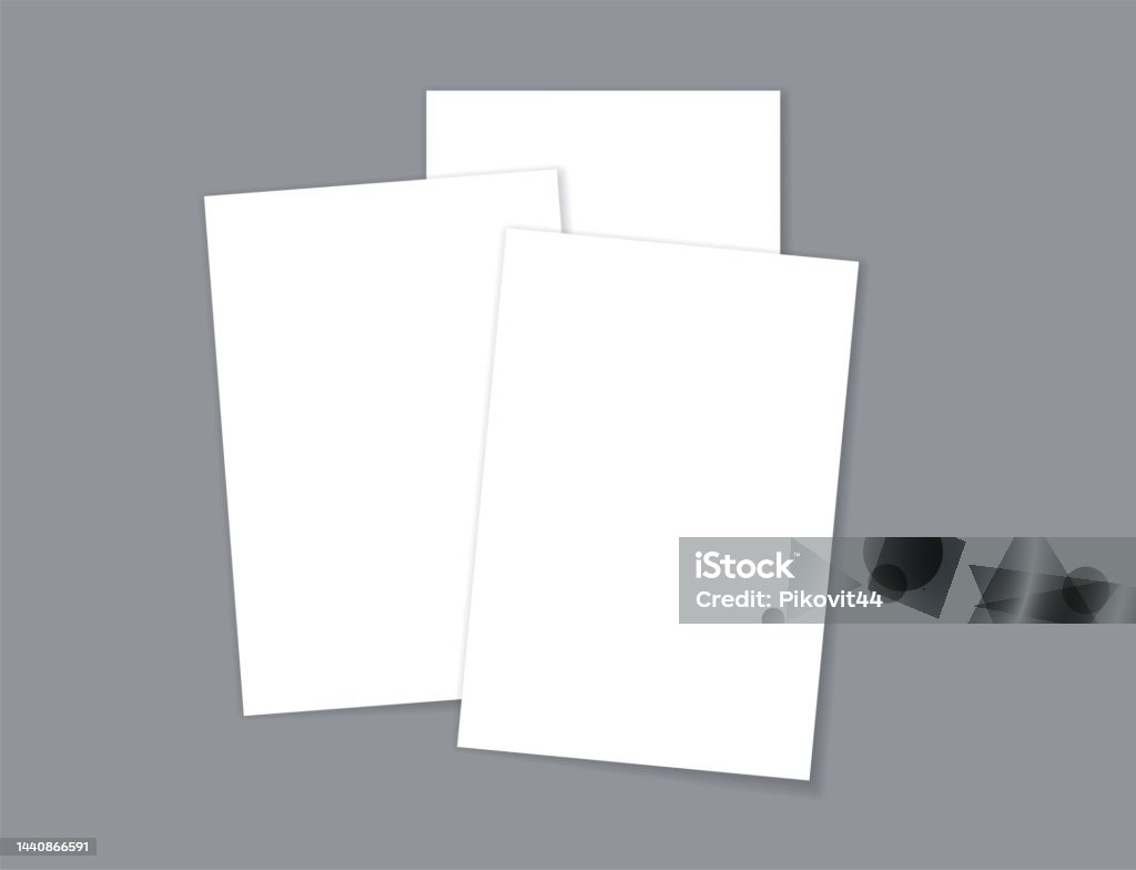 Paper Document Stack Stock Illustration - Download Image Now - Document ...
