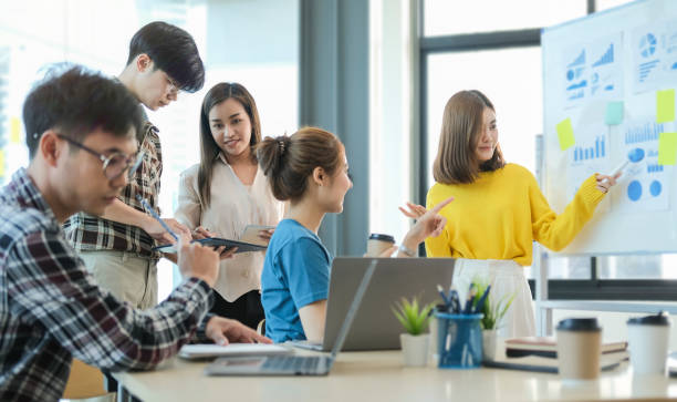 istock Successful business team brainstorming on new project in modern start up office. 1440867179