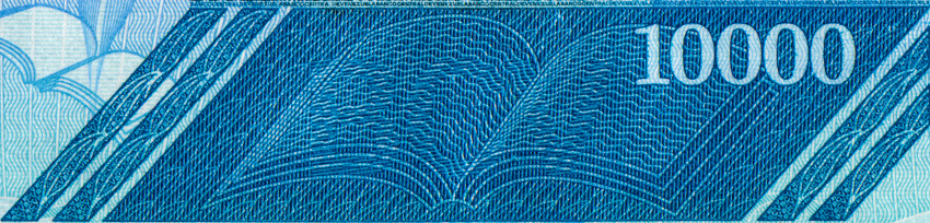 Number 10000 Pattern Design on Banknote