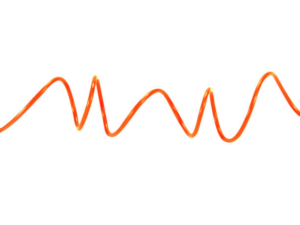 istock shape or force orange wire cable of usb and adapter into a curve or angle isolated on white background.Electronic Connector.Selection focus. 1440871515