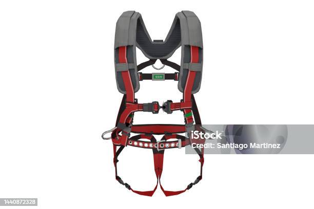 3d Rendering Realistic Construction Safety Harness Stock Photo - Download Image Now - Safety Harness, Occupation, Climbing Equipment
