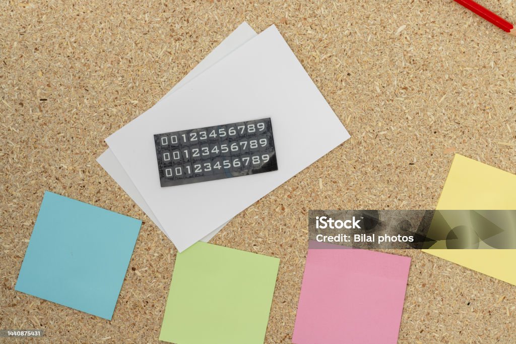 Numbers On Sticky Notes Digital Numbers On A Sticky Plastic Sheet From Zero One Two Three Four ...