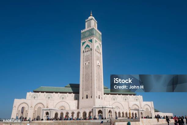 Mosquée Hassaniimorocco Stock Photo - Download Image Now - Casablanca - Morocco, Mosque, Arab Culture