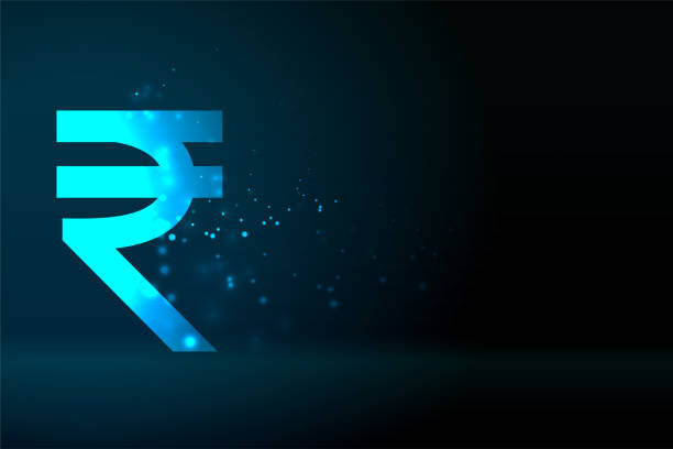 indian digital rupee symbol background with text space indian digital rupee symbol background with text space vector rupee symbol stock illustrations