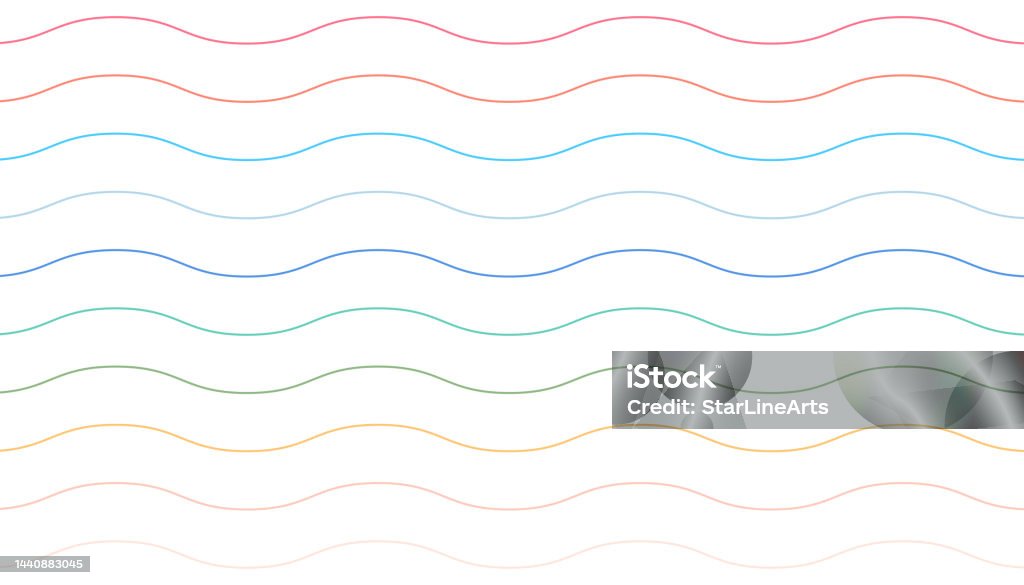Linw Pattern Wave Wave Pattern Colorful Background In Line Style Stock Illustration ...