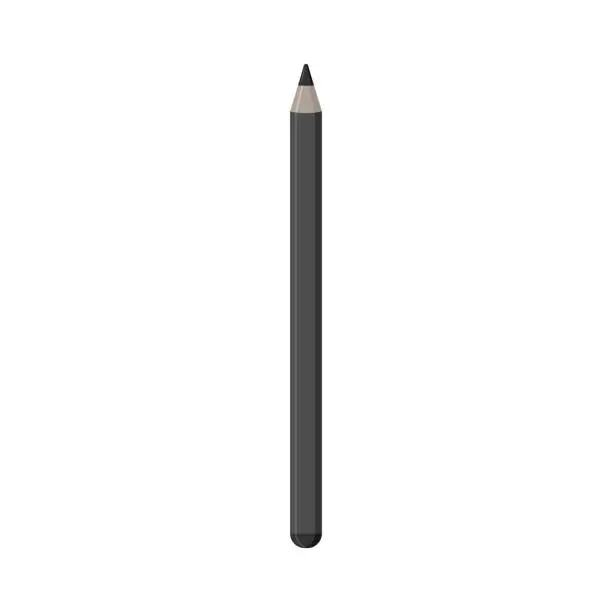 Vector illustration of Black eyeliner pencil