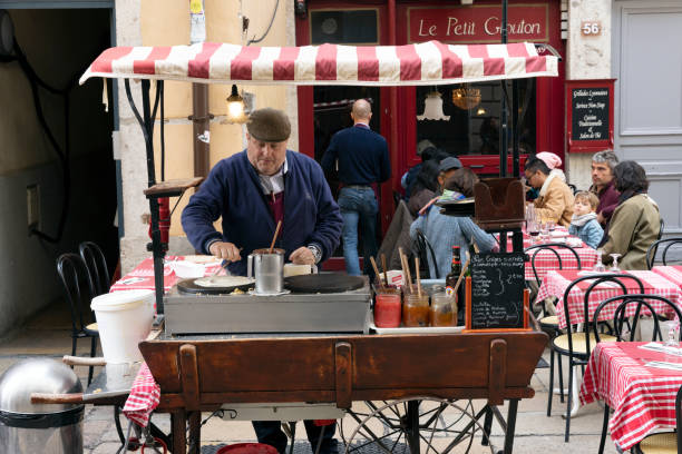 LYON, FRANCE, NOVEMBER 6, 2022 : famous Le Petit Glouton restaurant in Lyon, France
