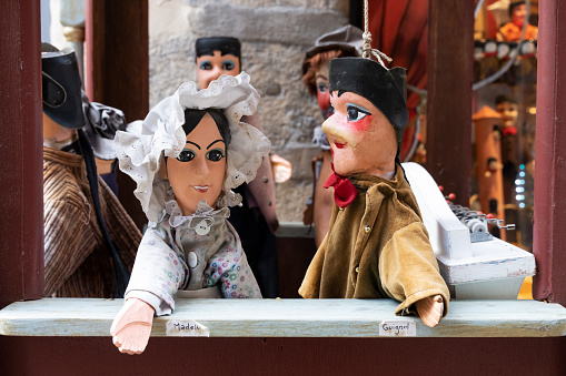 LYON, FRANCE, NOVEMBER 6, 2022 : famous Guignol puppet in Lyon, France