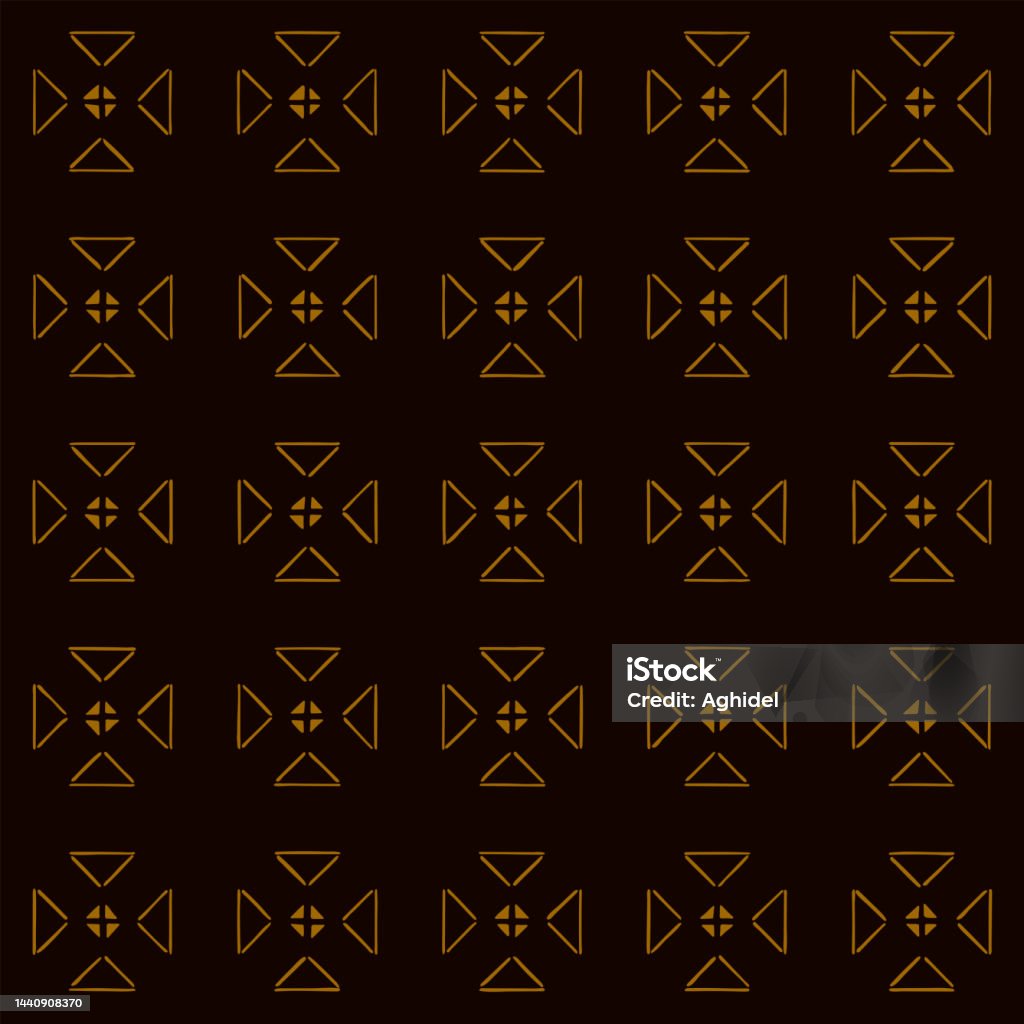 Hand Drawn Triangles Brown Repetitive Background Vector Seamless ...