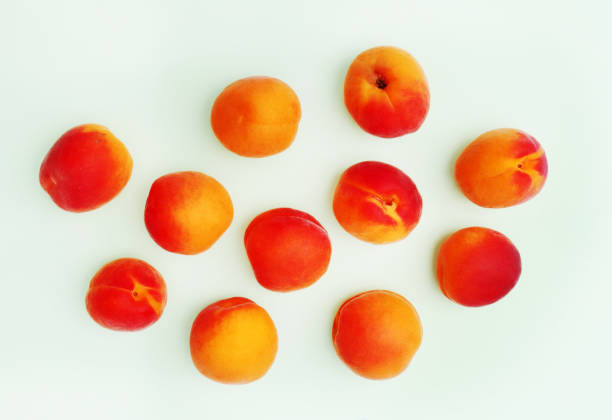 istock Apricot on the white background. 1440911752