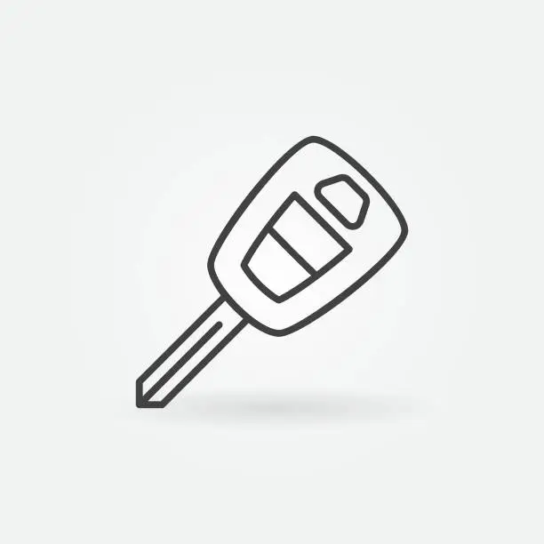 Vector illustration of Car key line icon