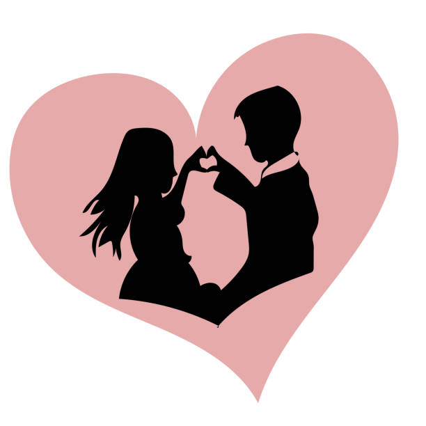 ilustrações, clipart, desenhos animados e ícones de casal feliz, família, namorado e namorada ou marido e mulher, apaixonados - couple in love