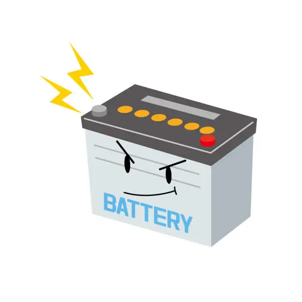 Vector illustration of good car battery