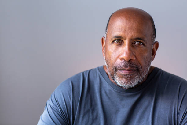 istock Mature African American man with a serious look on his face. 1440914063