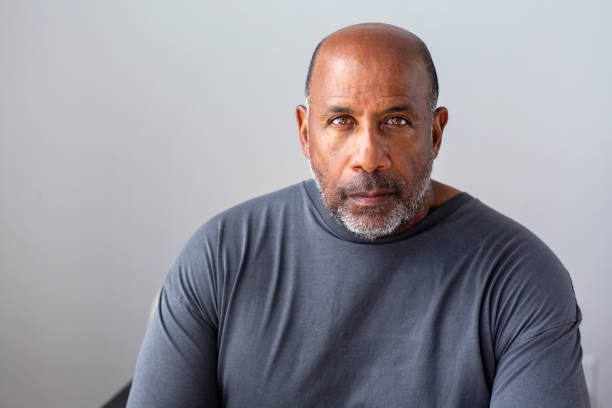 istock Mature African American man with a serious look on his face. 1440914208