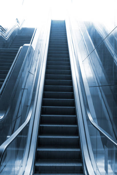 istock Abstract Escalator, Moving Staircase, Metro Elevator, Electric Stairway, Moving Stairs 1440915459