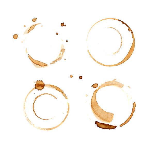 istock Coffee Stain Isolated, Coffe Stamp, Brown Drink Round Mark, Splash, Spill, Texture 1440915463