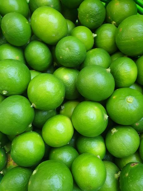 istock Lime organic in basket at vegetable and fruit market. 1440919091
