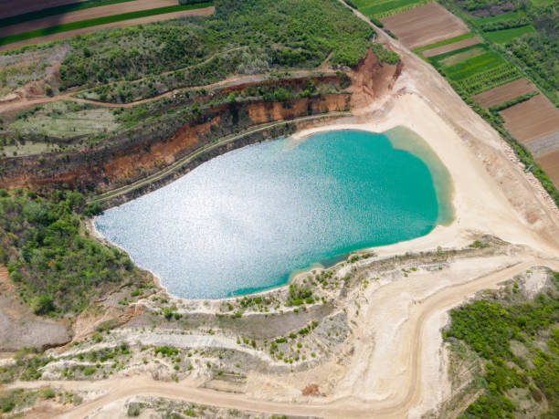 istock Aerial view of lake in Spring 1440920316
