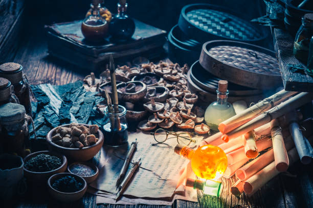 istock Magical alchemist lab full of spices, flavors and aromas. 1440921391