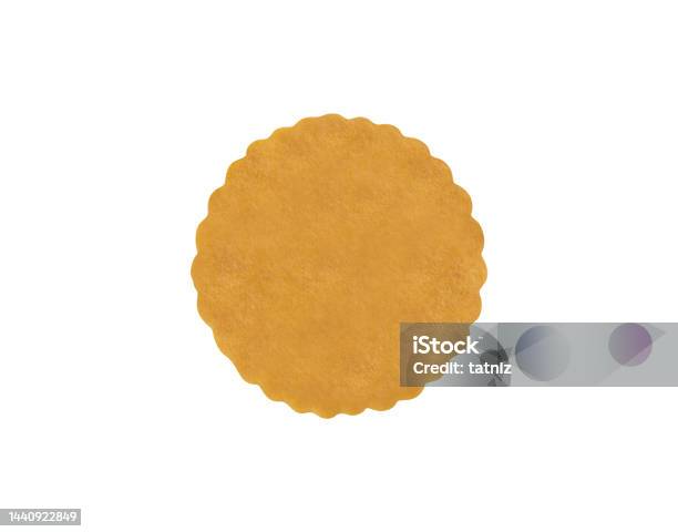 Sugar Cookie Isolated On White Stock Photo - Download Image Now - Baked, Color Image, Cookie