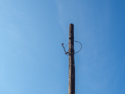Obsolete Old Telephone Pole, Utility pole