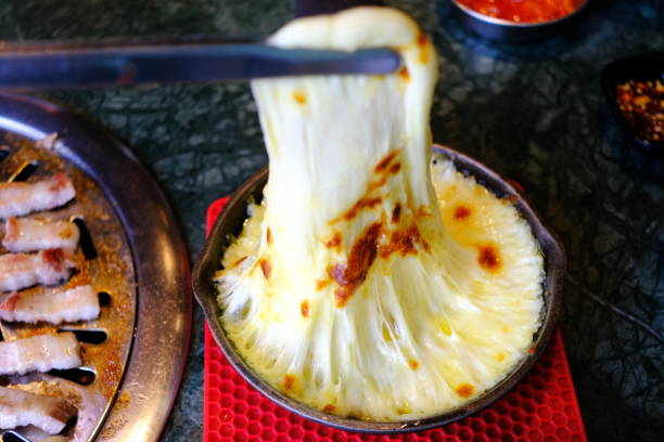 Baked Tomato Cheese. (Selective Focus)