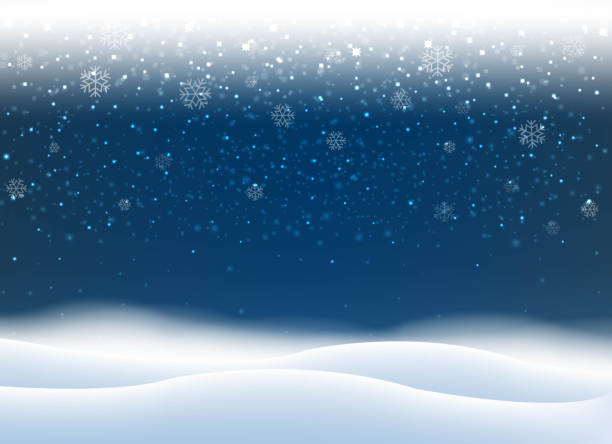 흰 눈이 내리는 겨울 풍경 - wintry landscape flash stock illustrations