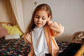 Little girl having an earache