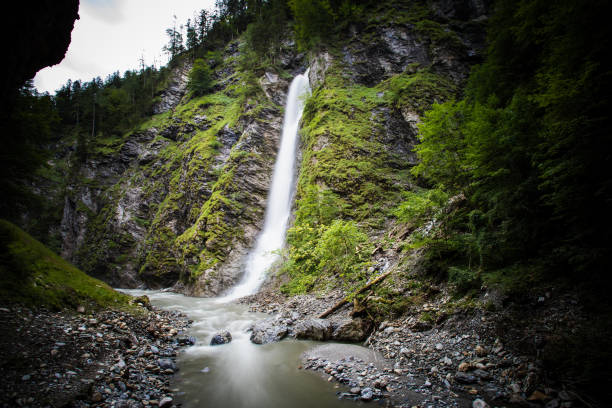 High waterfall at the end of Liechtenstein Gorge, Austria