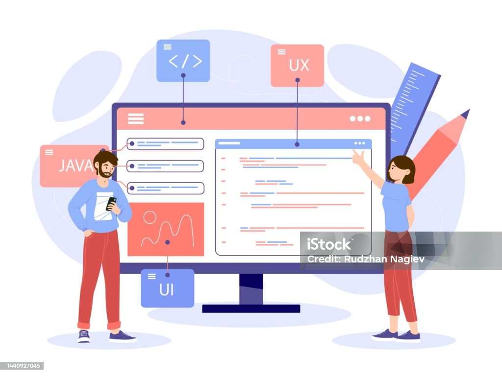 Ux Ui Designer Concept Stock Illustration - Download Image Now ...