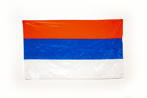 Russian national flag isolated white background