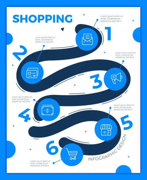 Vector illustration of Shopping INFOGRAPHICS