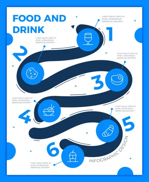 Vector illustration of Food and Drink INFOGRAPHICS