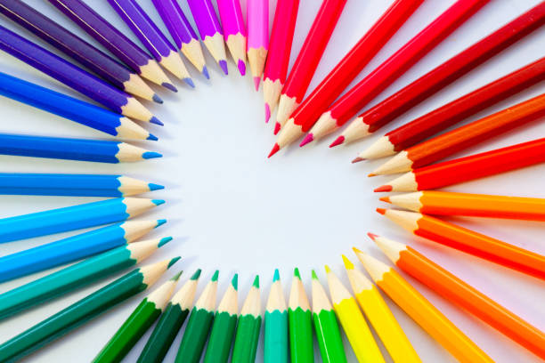 istock Heart made of colored pencils 1440932913
