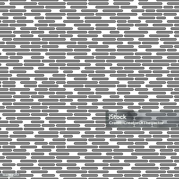 Horizontal Laying Pattern Seamless Linear Horizontal Vector Pattern In Black Color Isolated On ...
