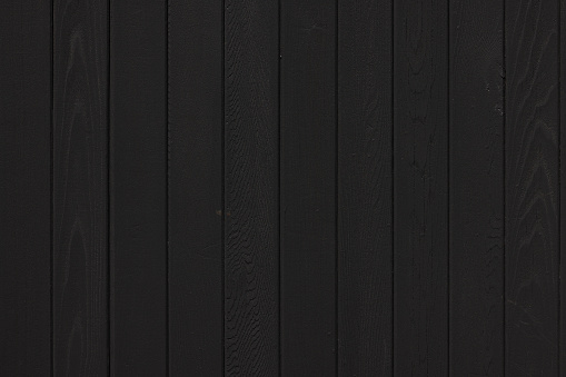 Wooden black fence detail.
