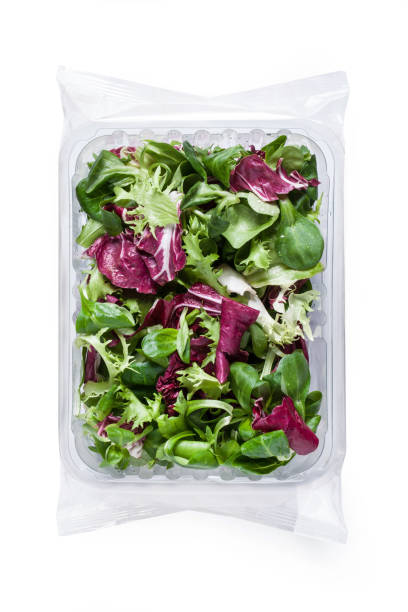 istock Mixed green salad, Package Isolated on White Background 1440937661
