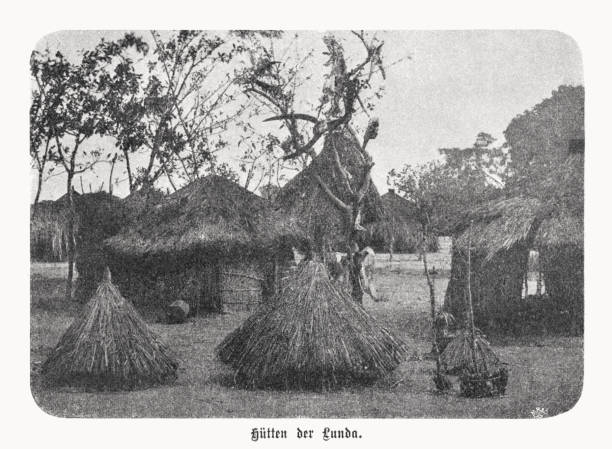 istock Huts of the Lunda people (Congo), halftone print, published 1899 1440937819