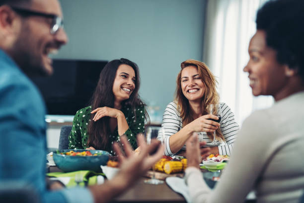 istock Friends on a home party 1440945698