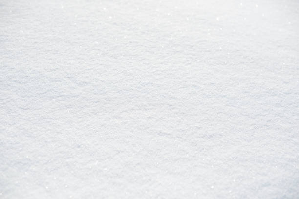 White Snow background. Snow and snowflakes texture, soft focus, light blur, bokeh. Winter backdrop