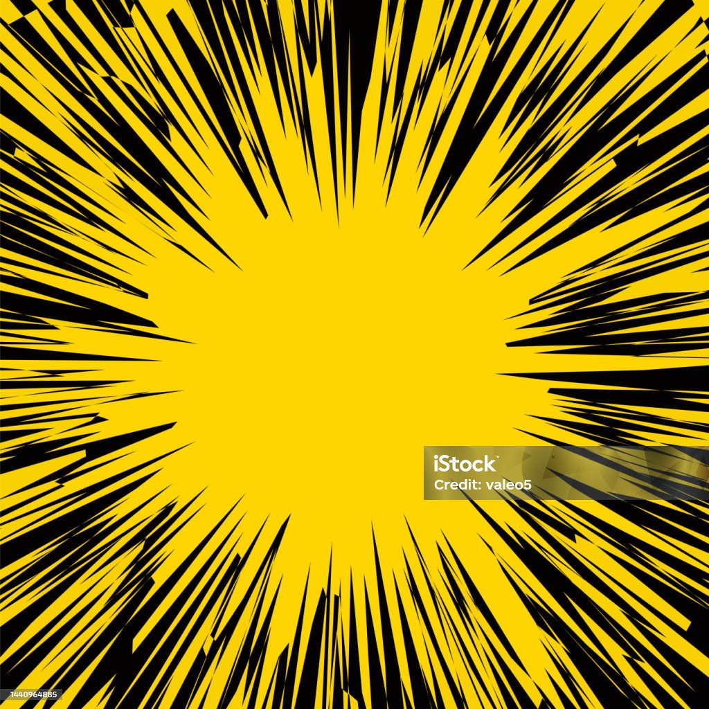Yellow Star Exploding Yellow Explode Flash Cartoon Explosion Star Burst On Dark Background ...