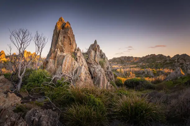 Photo of Rock formations by the Tarkine Coast, Sarah Anne Rocks, Tasmania, Australia