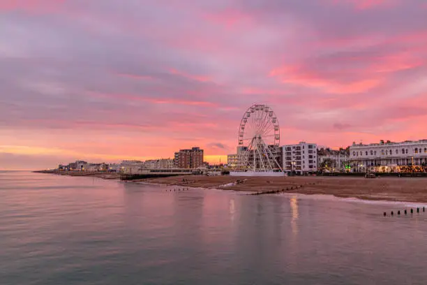 A beautiful sunset over Brighton