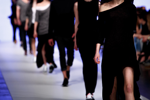 Fashion Show, A Catwalk Event, Runway Show, Models Walking the Catwalk