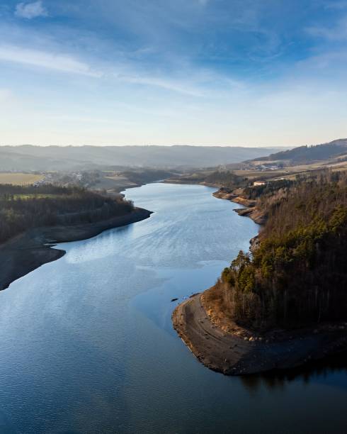 istock Aerial view of a river on a sunny day 1440969913