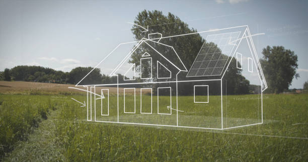 istock 3D model of a house surrounded by greenery in the daylight 1440971739