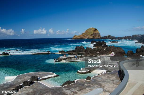 Natural Swimming Pools In Porto Moniz Madeira Stock Photo - Download Image Now - Atlantic Islands, Beach, Color Image