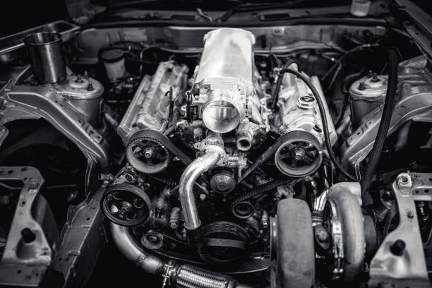 istock Close up photo of car engine 1440973440