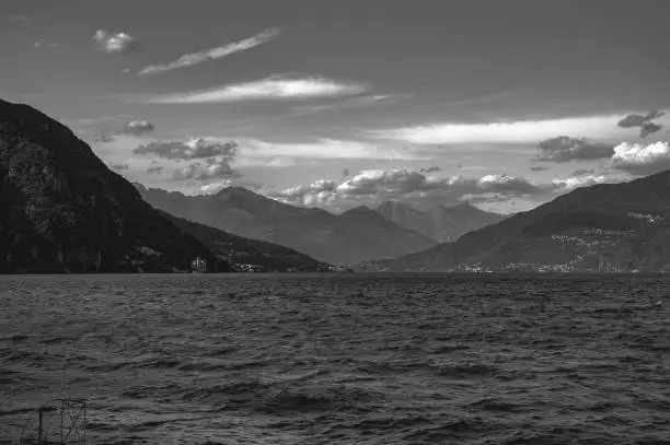 Photo of Lake Como, Italy, at the Lake Promenade Menaggio, Menaggio city